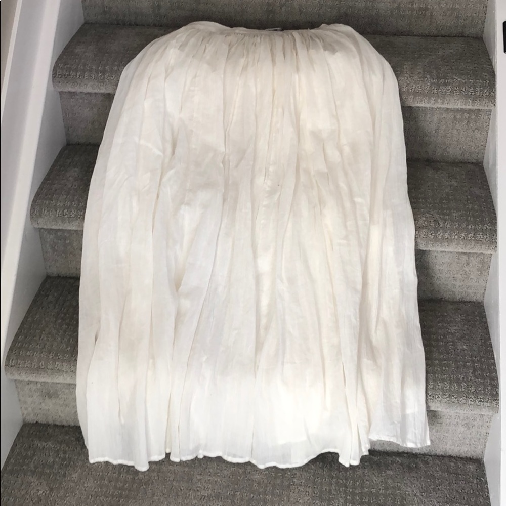 Long White flowy skirt